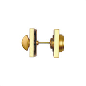 PINKYS deadbolt with thumb turn and keyed cylinder in brass finish.