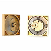 PINKYS deadbolt keyed lock with kw1 keyway for iron door in brass.