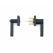 PINKYS key-in lever with built in keyed cylinder in black finish.