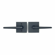 PINKYS passage lever for interior door with no lock in black finish.