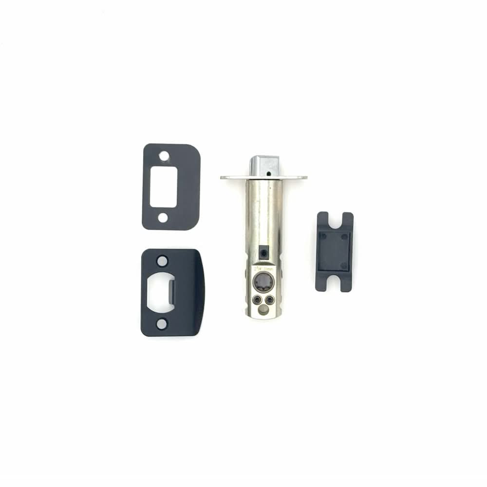 PINKYS passage lever on square escutcheon for interior metal door in black.