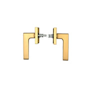 PINKYS passage lever in brass finish with square escutcheon.
