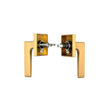 Load image into Gallery viewer, Pinkys Passage Lever in Brass Angled View