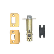 PINKYS passage lever in brass with square escutcheon for metal door.