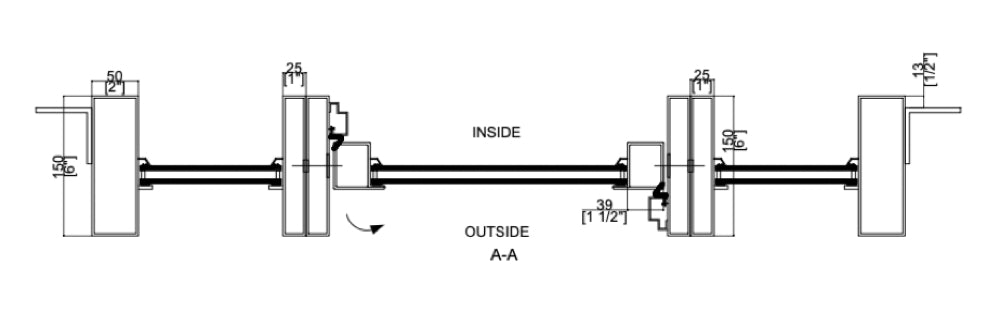 Cut sheet of out-swing steel pivot doors with side windows