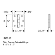 3 1/2" hinge measurements