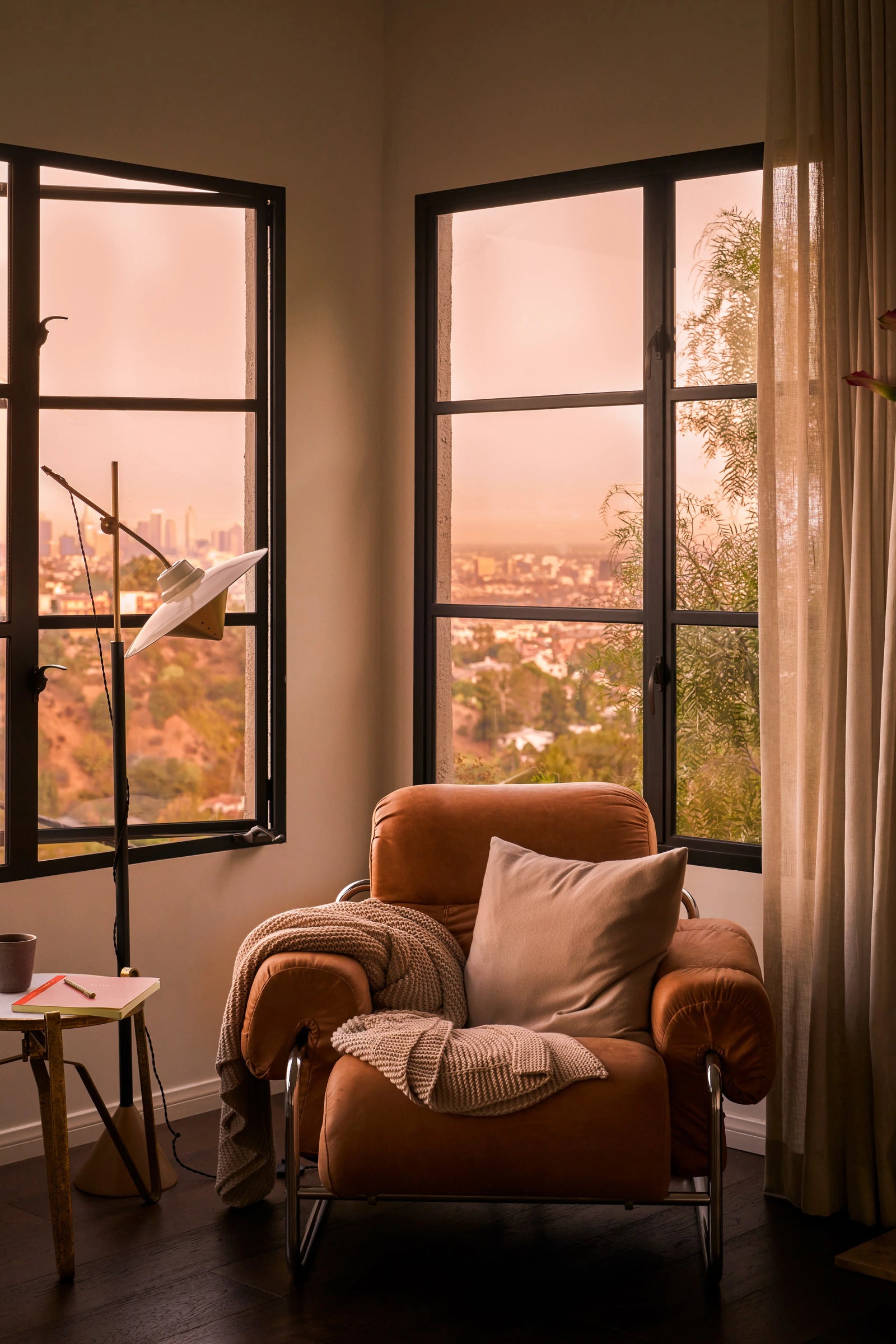 compact steel window with dual single casement configuration