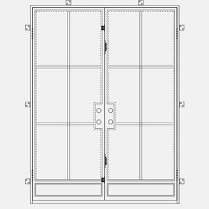 PINKYS Air 7 Black Double Flat Steel Door