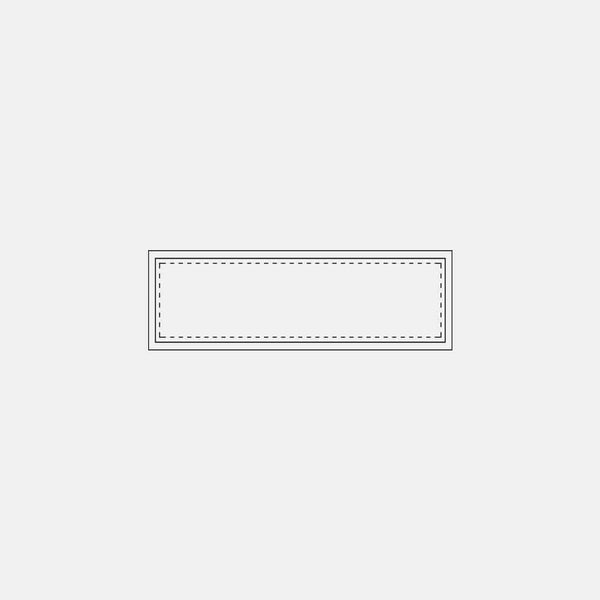 Fixed flat top steel window 42x12 with slim profile and clear panel