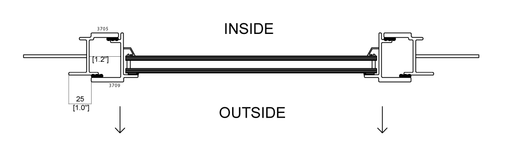 Push Out Window Cut Sheet side view