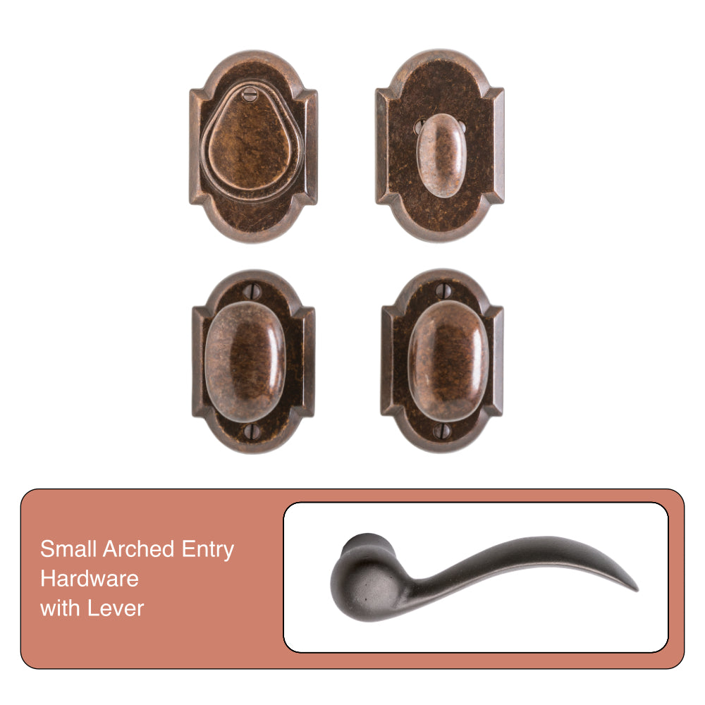 Small Arched Entry Rocky Mountain Hardware with Lever