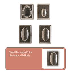 Small Rectangle Entry Rocky Mountain Hardware with Knob