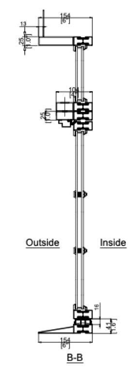 Steel Double Door with Thermal Break and Top Window (Inswing) 01