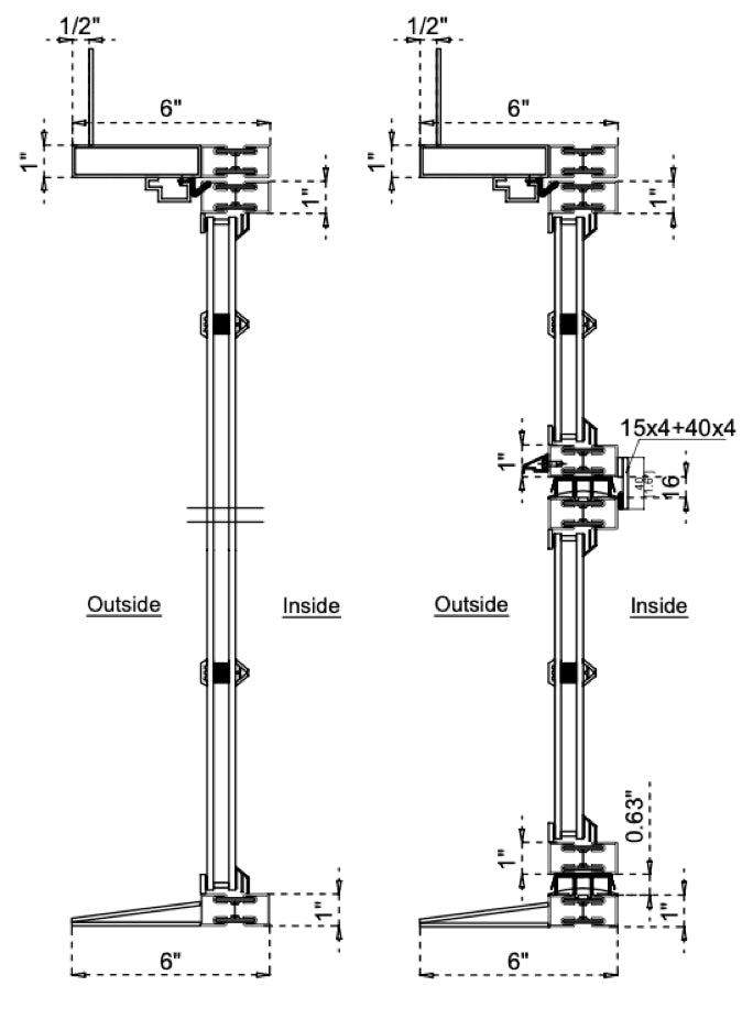 Steel Dutch Double Door with Thermal Break and Side Windows (Inswing) Cut Sheet