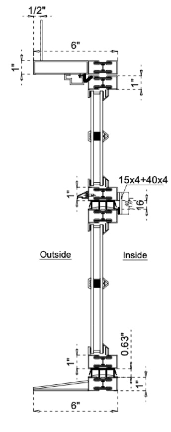 Steel Dutch Single Door with Thermal Break (Inswing) Cut Sheet