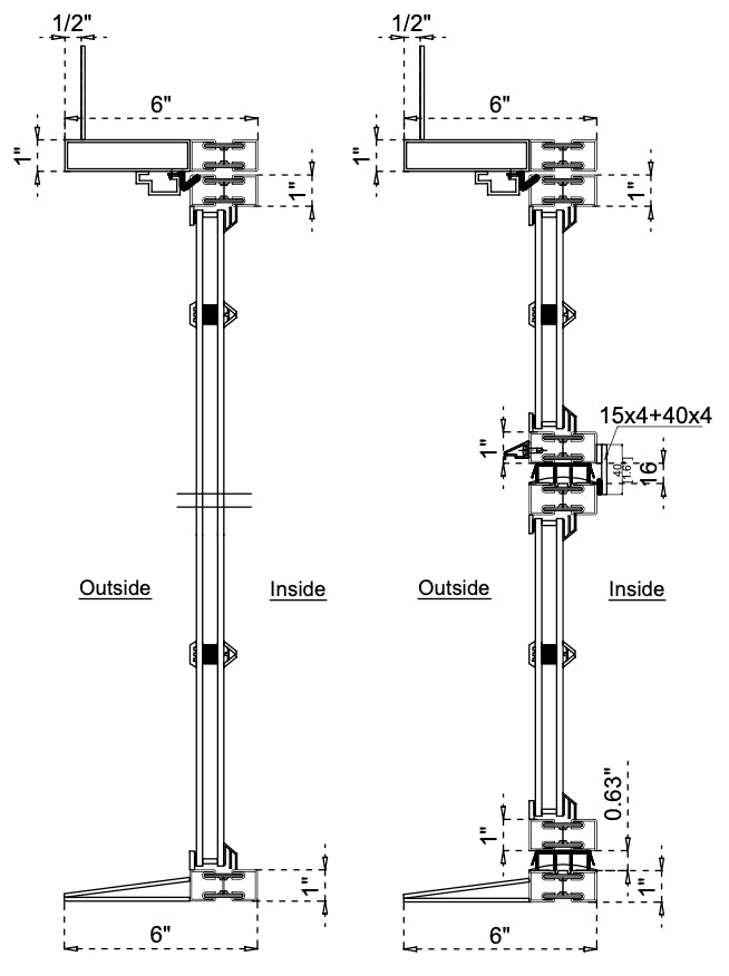 Steel Dutch Single Door with Thermal Break and Side Windows (Inswing) Cut Sheet