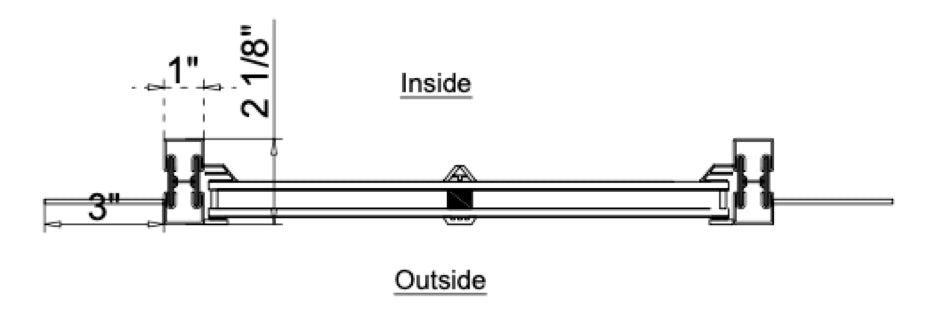 Steel Fixed Window with Thermal Break
Cut Sheet Top view