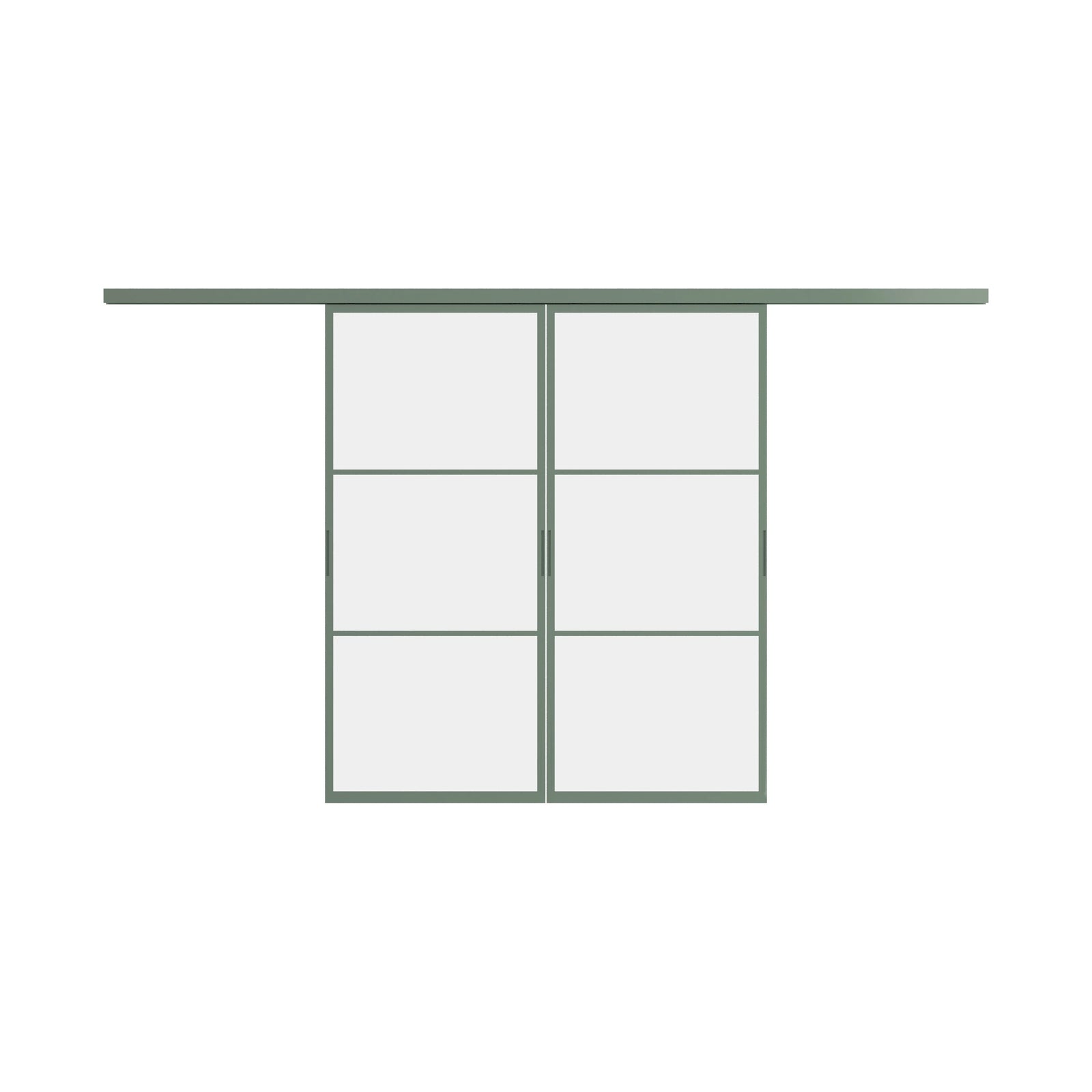 Pinkys Air 4 interior steel door, double, sliding, top-track, closed