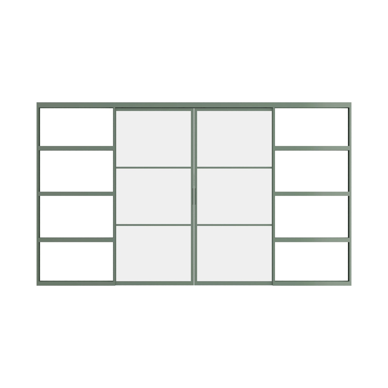 Pinkys Air 4 interior steel door, double, flat, sliding, pocket, top-track, closed