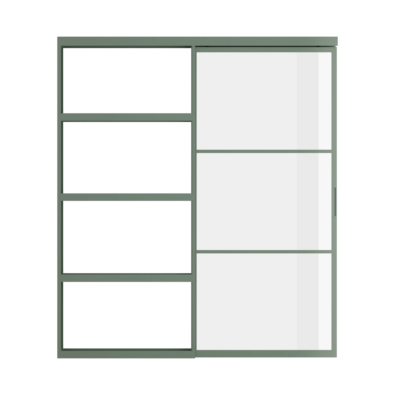 Pinkys Air 4 interior steel door, single, flat, sliding, pocket, top-track, closed
