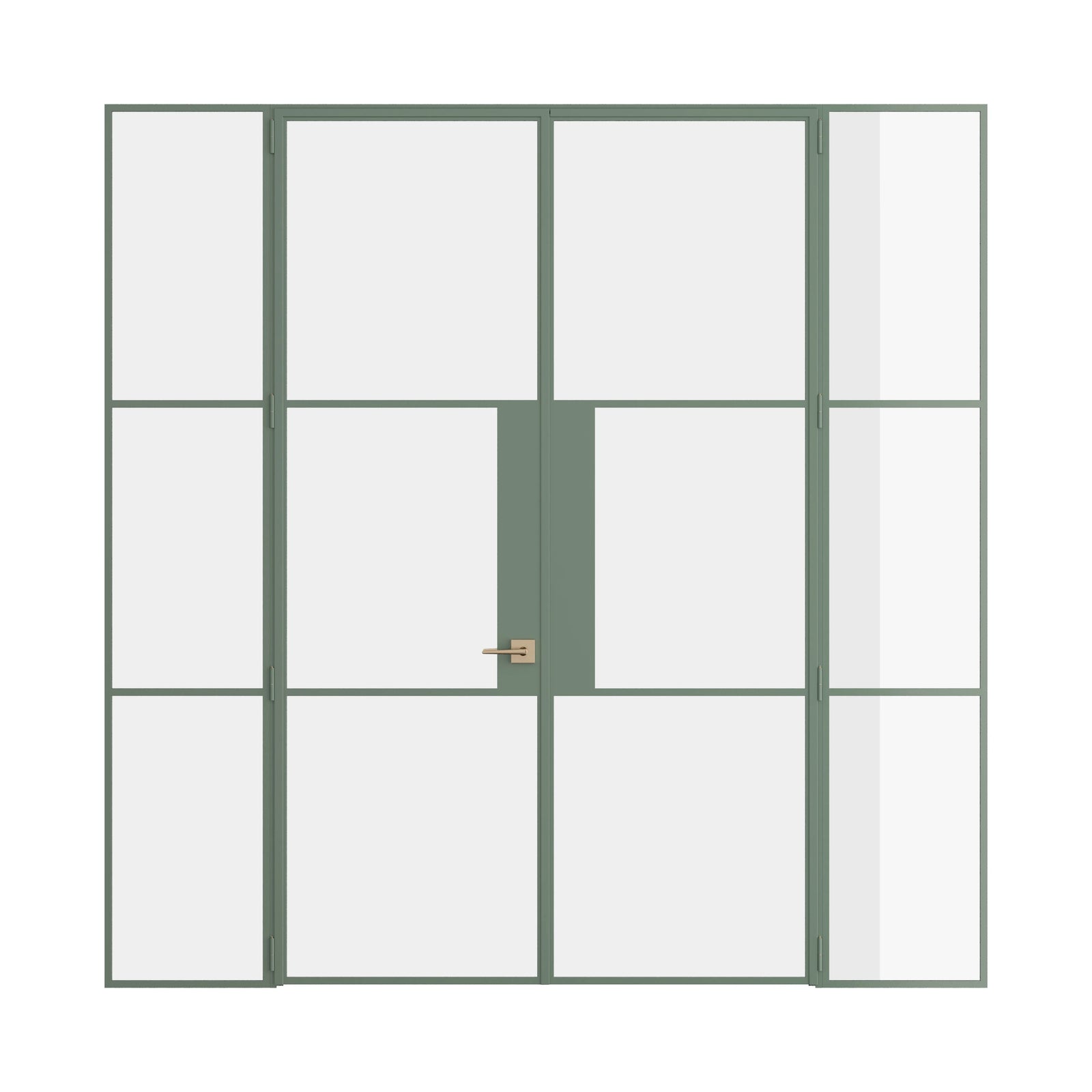 Pinkys Air 4 interior steel door, double, flat, with side windows, closed