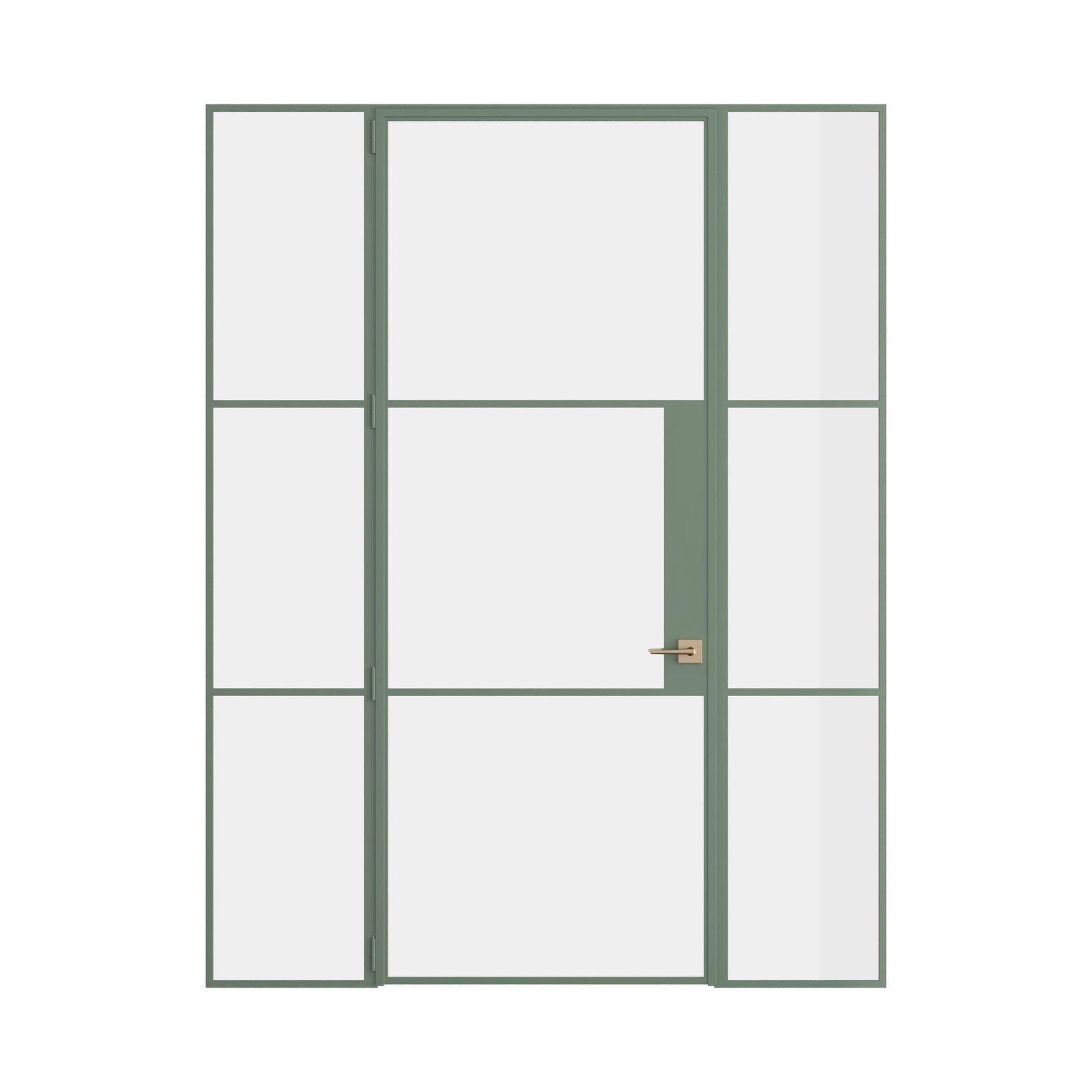 Pinkys Air 4 interior steel door, single, flat, with side windows, closed