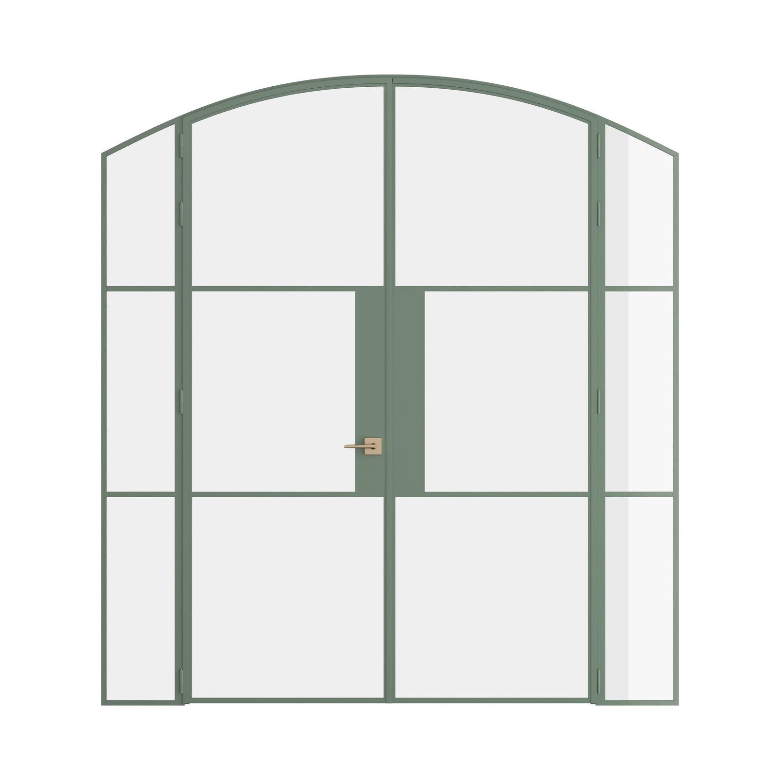 Pinkys Air 4 interior steel door, double, arch, with side windows, closed
