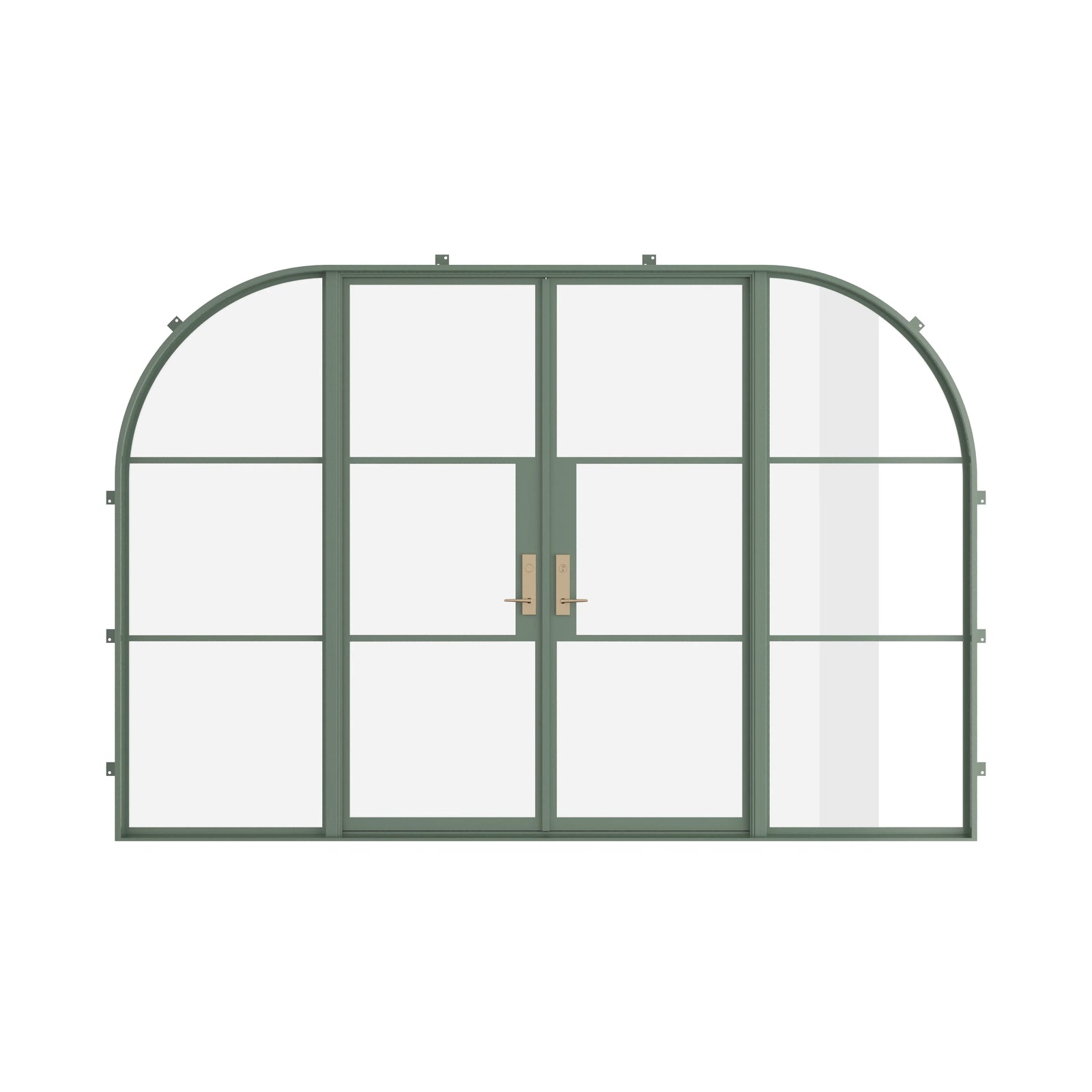 Pinkys Air 4 steel door, double, flat, with side windows, closed
