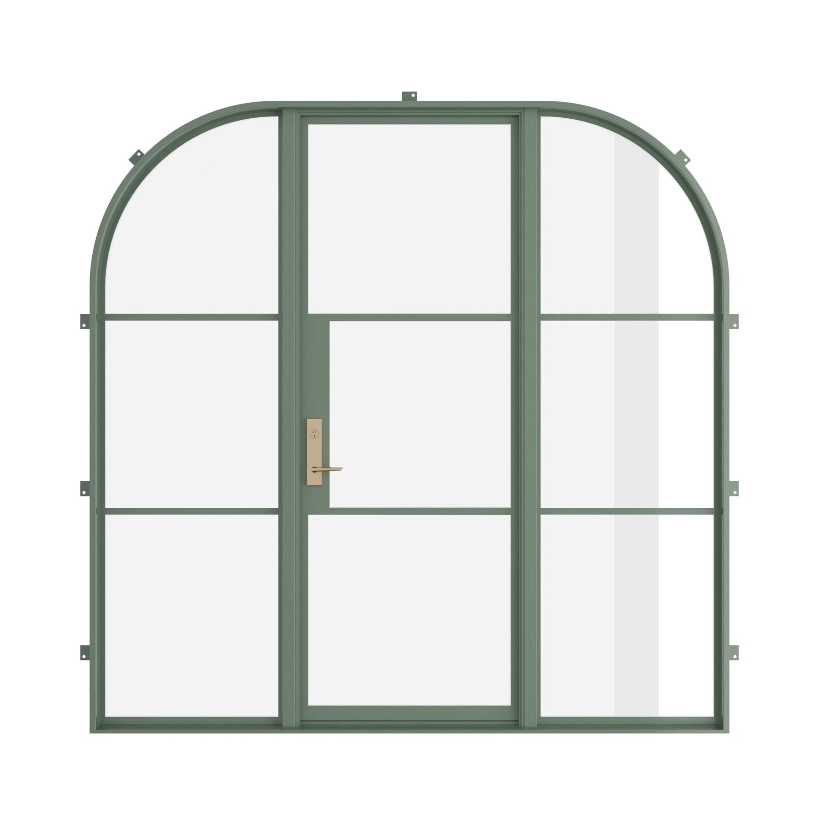 Pinkys Air 4 steel door, single, flat, with side windows, closed