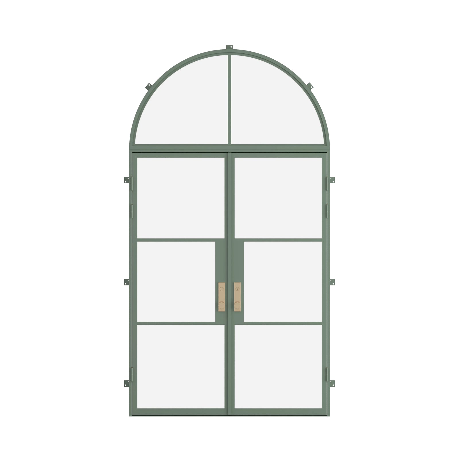 Pinkys Air 4 steel door, double, flat, with a full-arch top window, closed