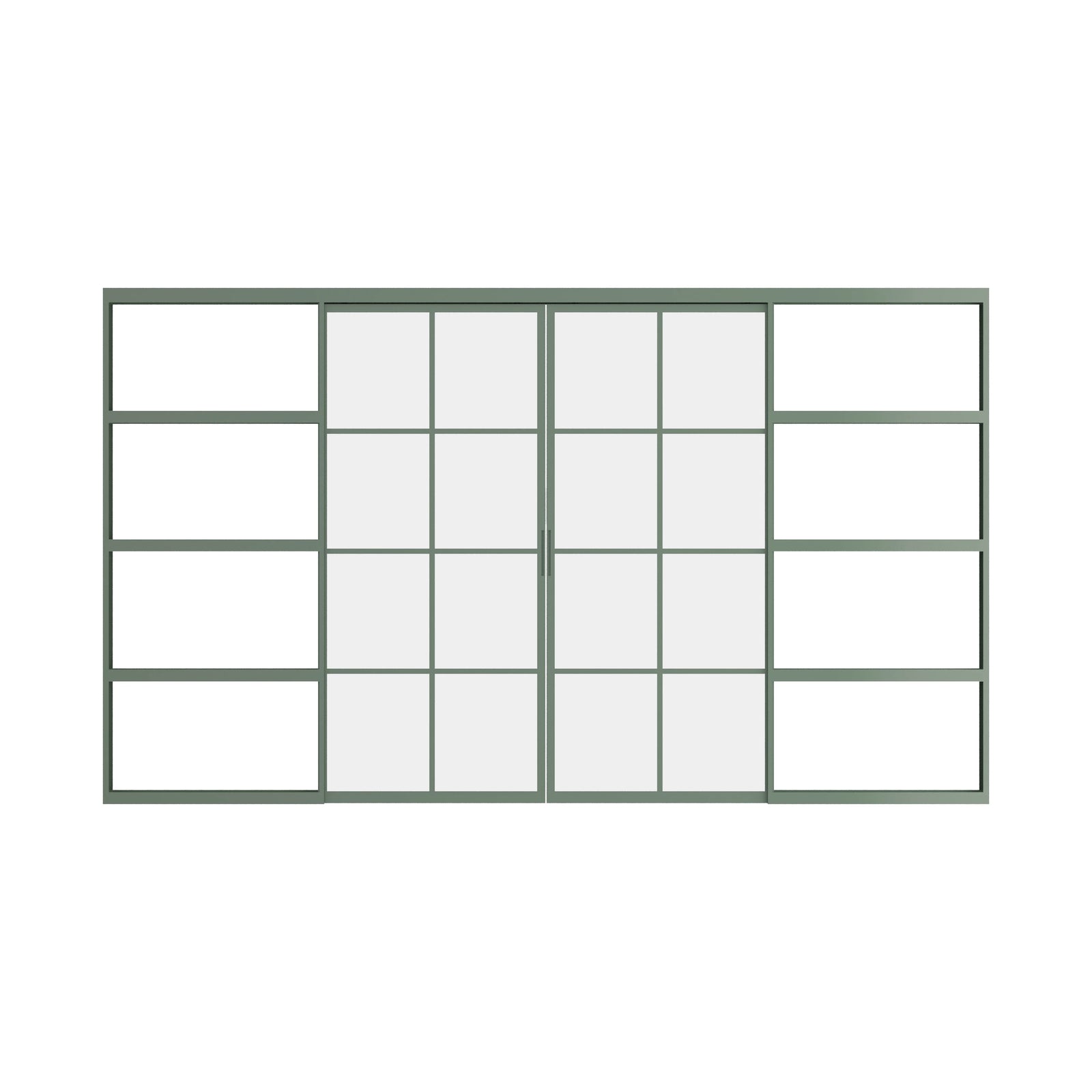 Pinkys Air 5 interior steel door, double, flat, sliding, pocket, top-track, closed