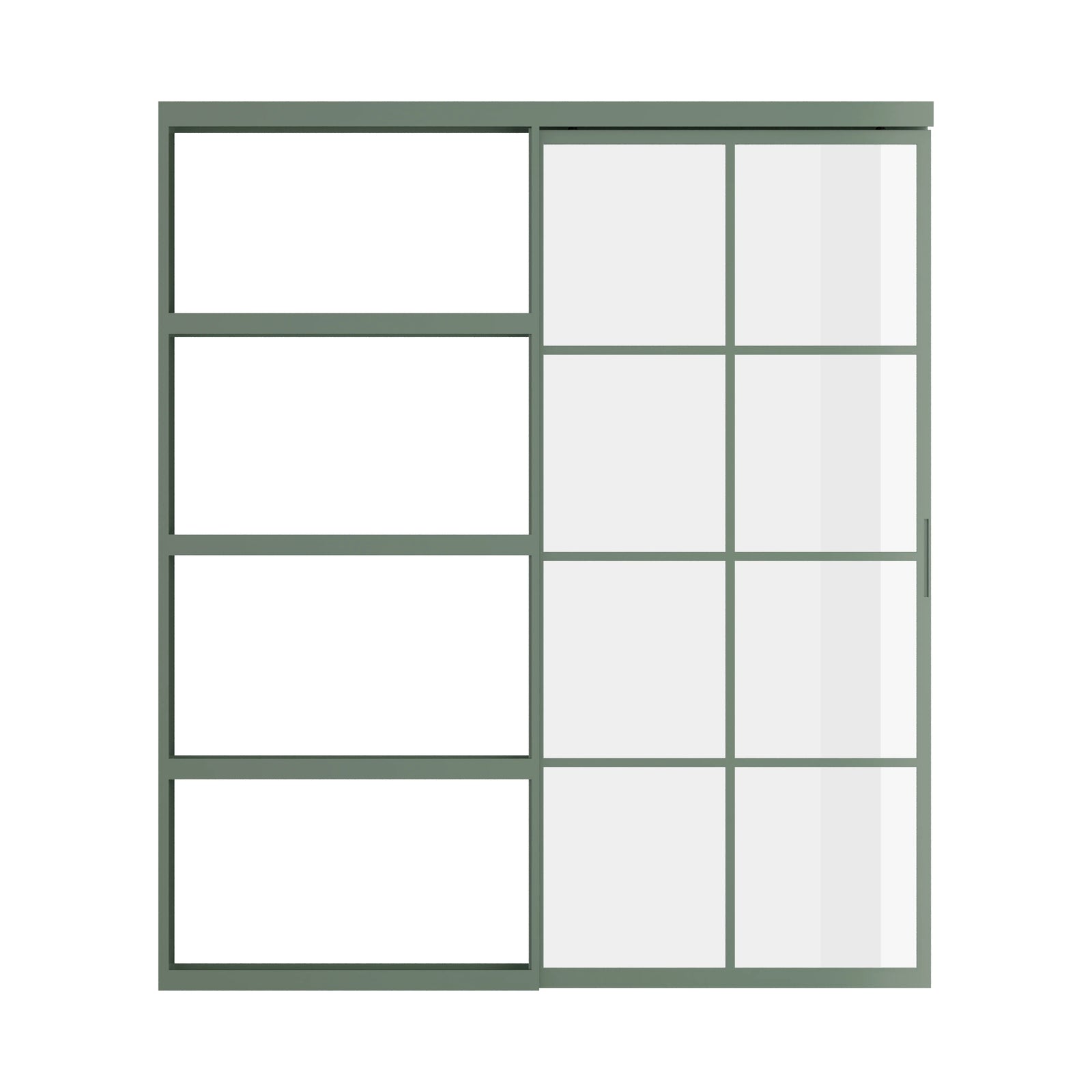 Pinkys Air 5 interior steel door, single, flat, sliding, pocket, top-track, closed