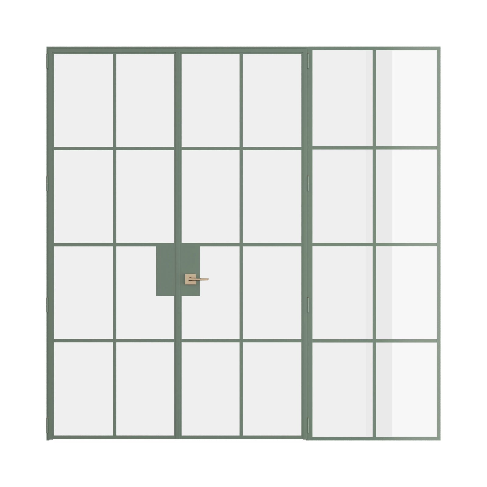 Pinkys Air 5 interior steel door, double, flat, with a right side window, closed