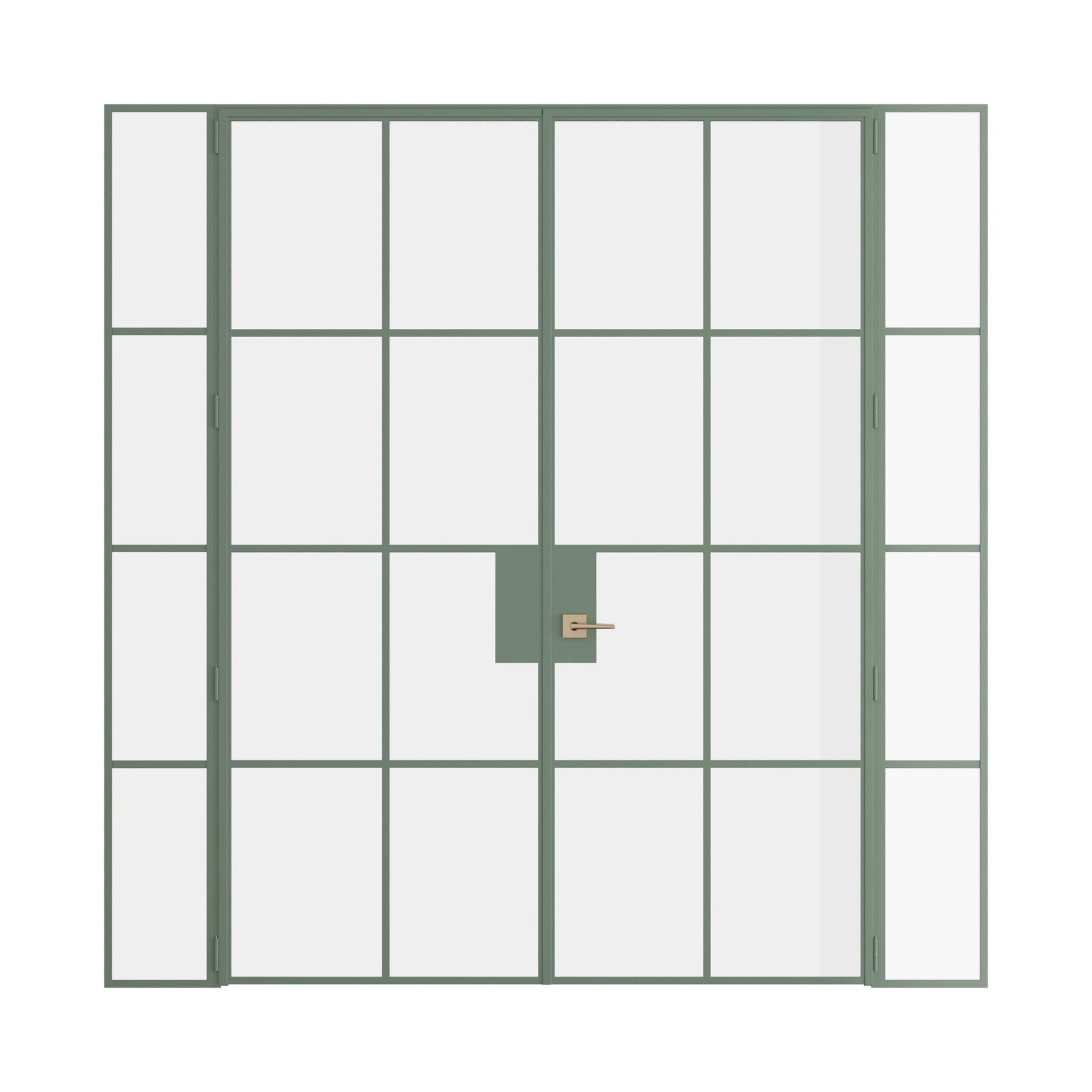 Pinkys Air 5 interior steel door, double, flat, with side windows, closed