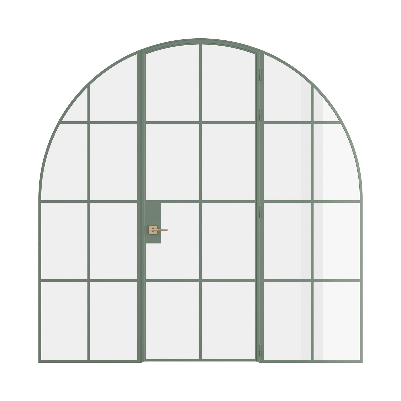 Pinkys Air 5 interior steel door, single, arch, with side windows, closed