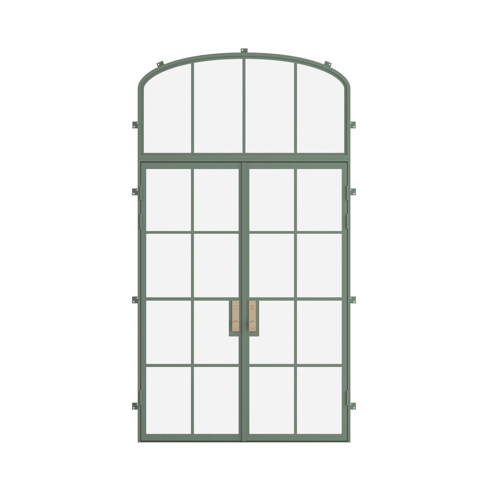 Pinkys Air 5 steel door, double, flat, with a mini-arch top window, closed