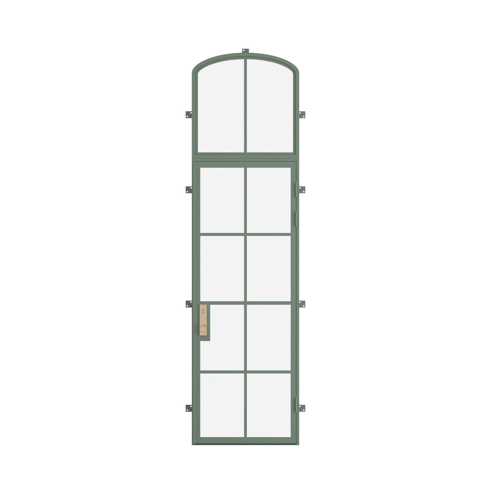 Pinkys Air 5 steel door, single, flat, with an arch top window, closed