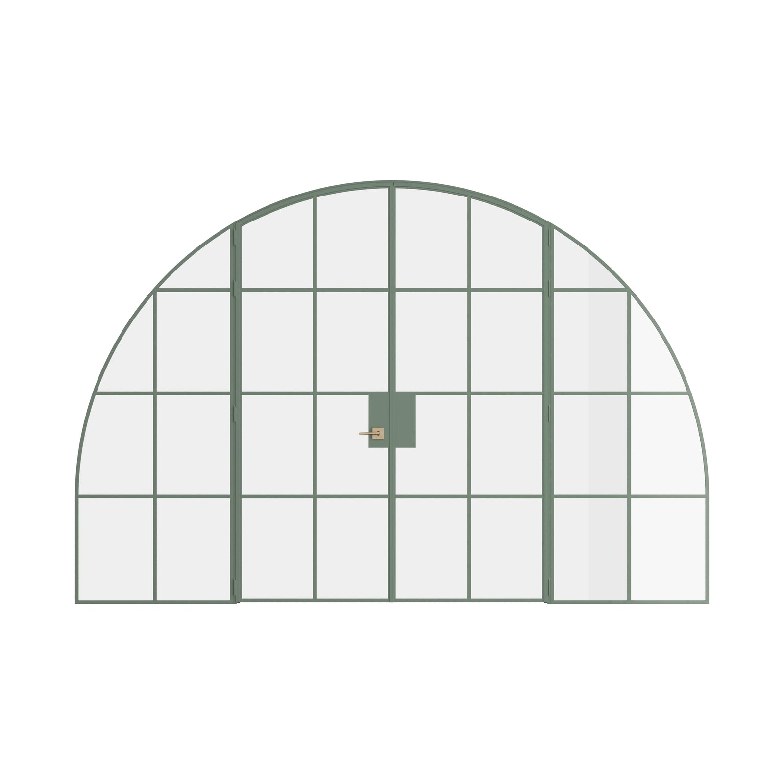 Pinkys Air 5 interior steel door, double, full arch, with side windows, closed