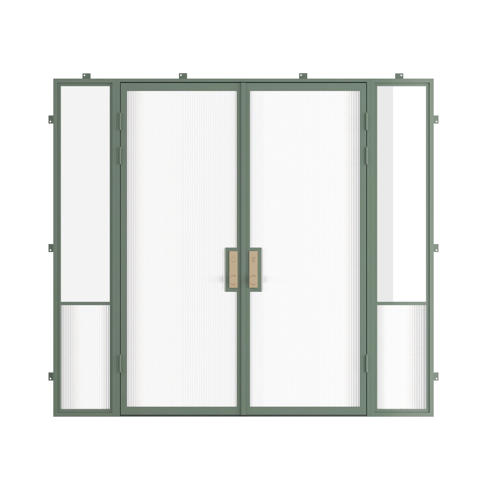 Pinkys Air Grand steel door, double, flat, with side windows, closed