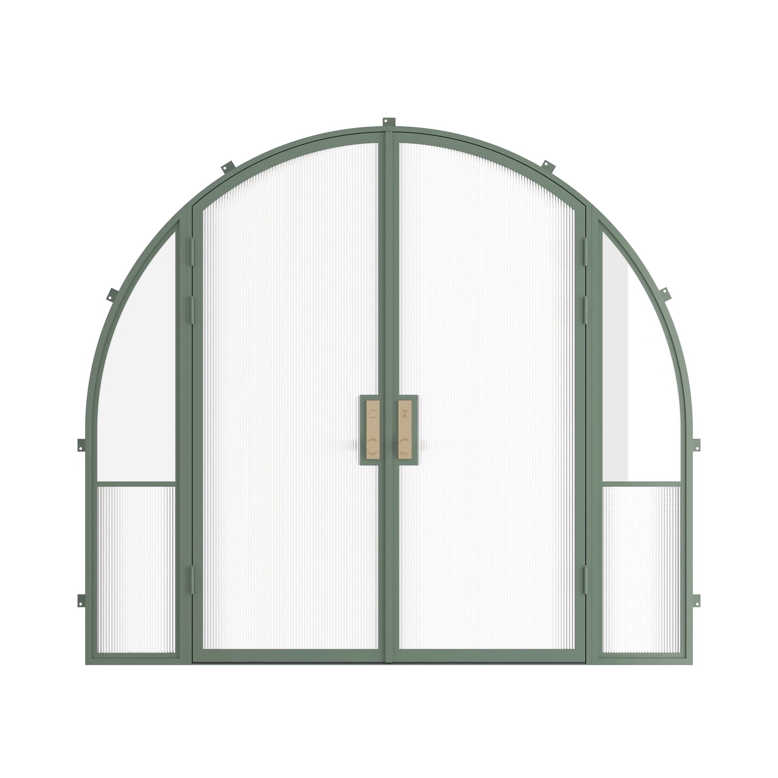 Pinkys Air Grand steel door, double, arch, with side windows, closed