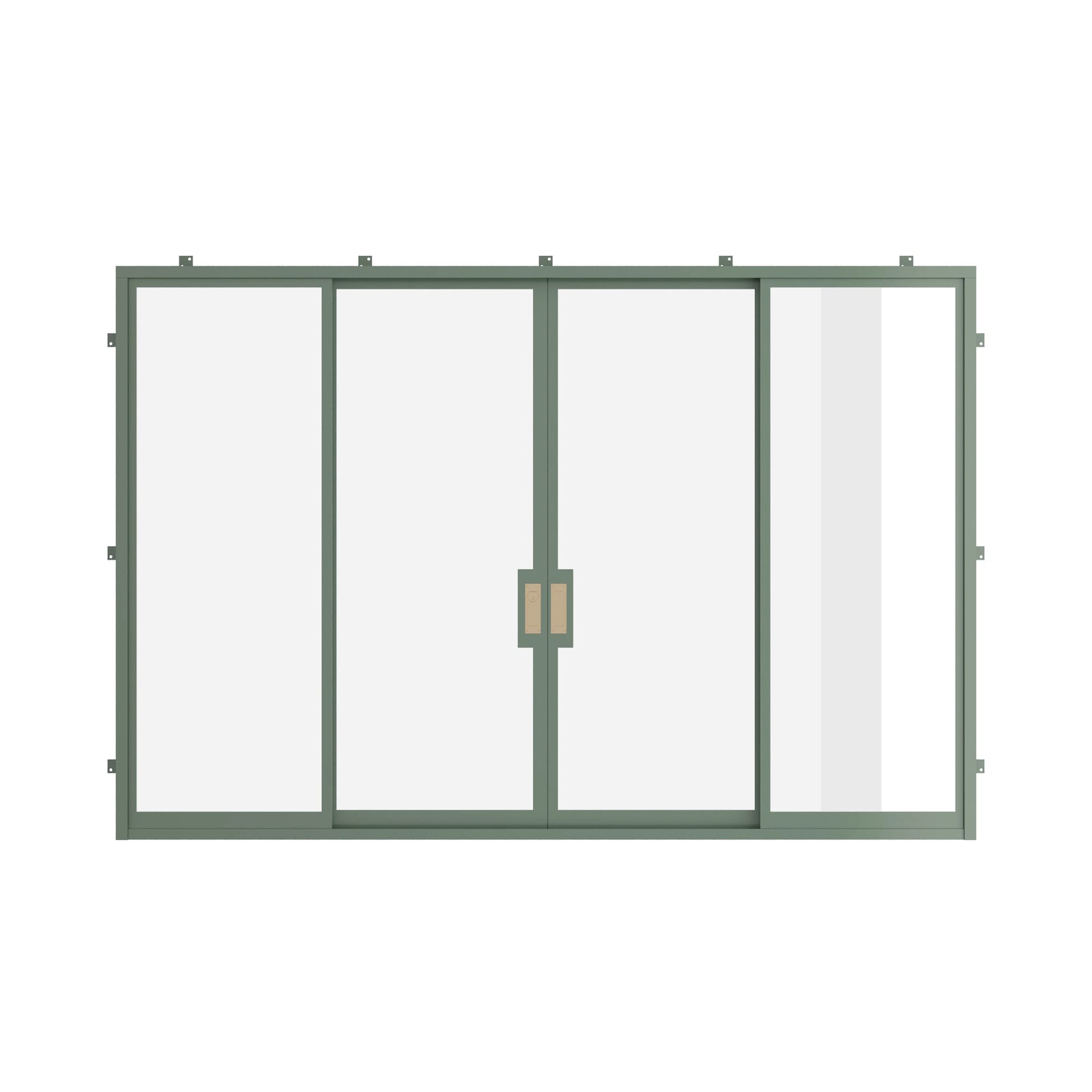 Pinkys Air Lite steel door, sliding, center-split, closed