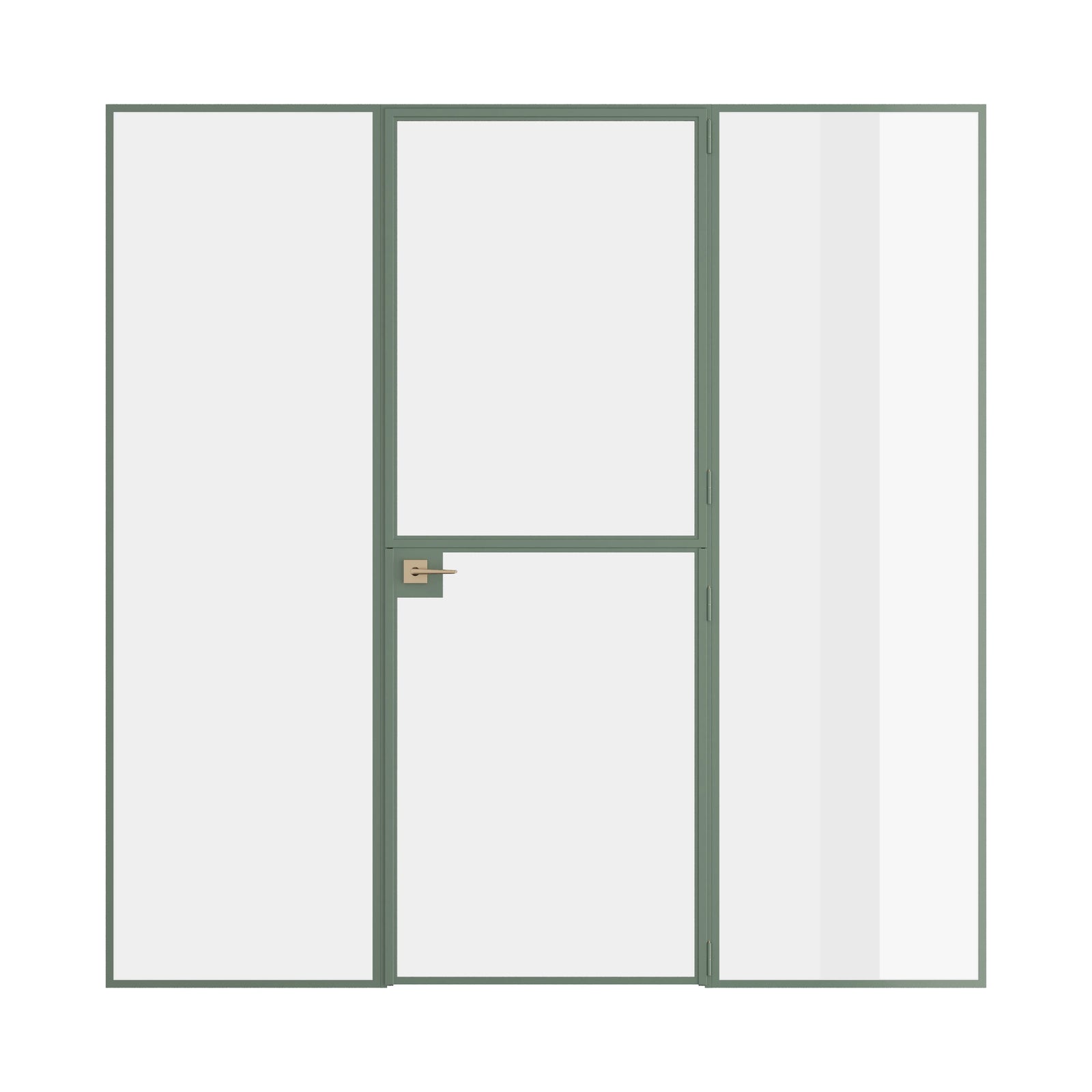 Pinkys Air Lite interior steel door, single, flat, Dutch, with side windows, closed