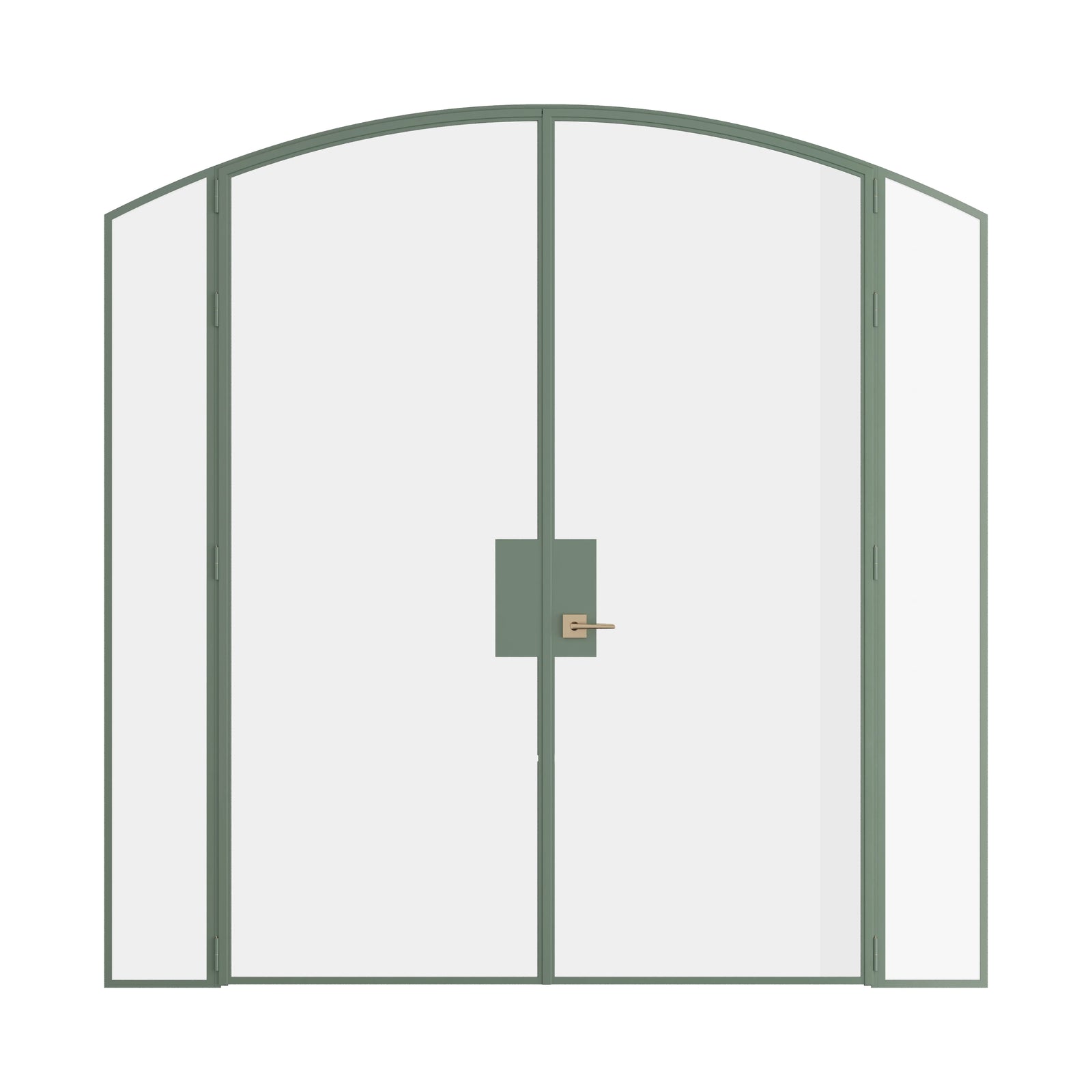 Pinkys Air Lite interior steel door, double, arch, with side windows, closed