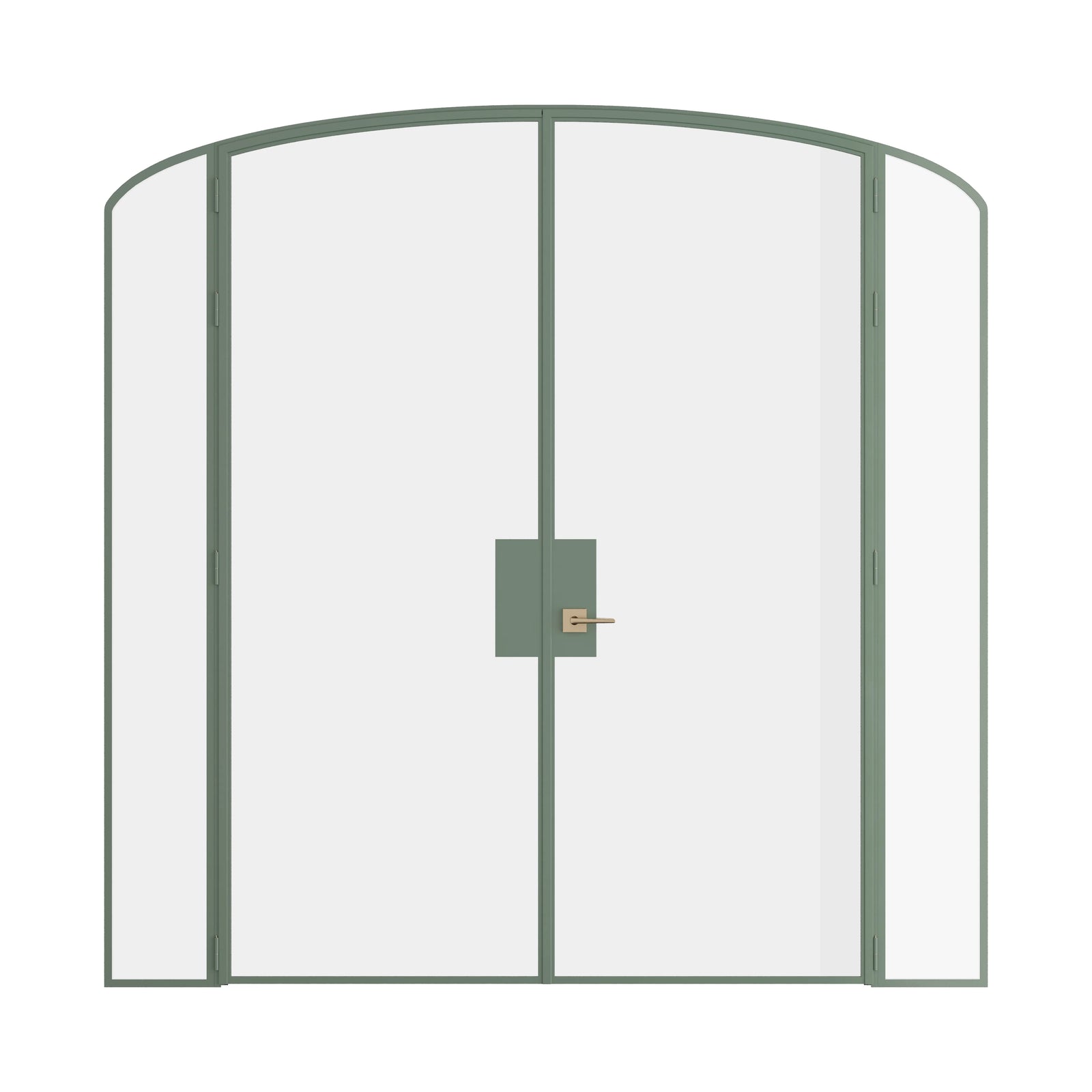 Pinkys Air Lite interior steel door, double, mini arch, with side windows, closed