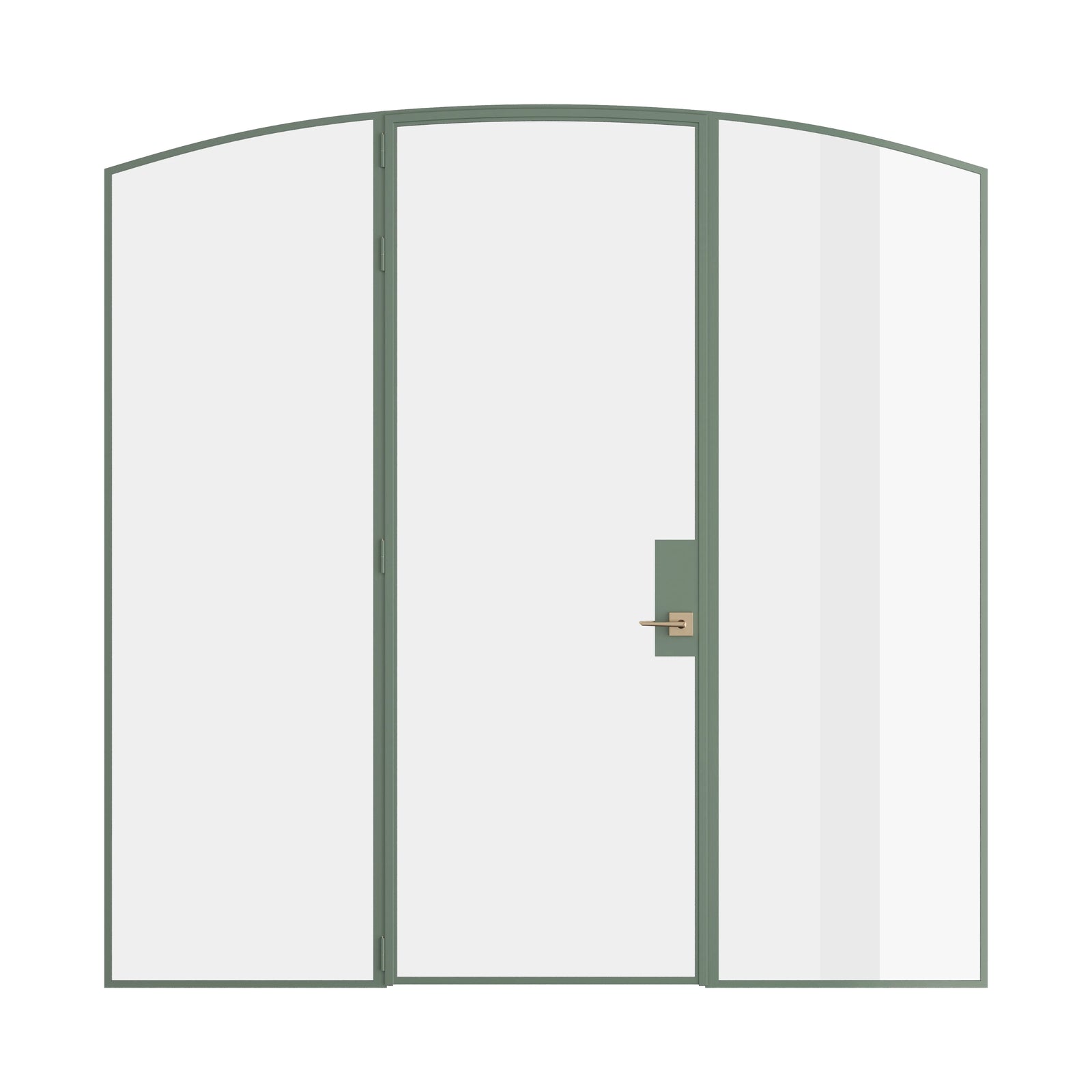 Pinkys Air Lite interior steel door, single, arch, with side windows, closed