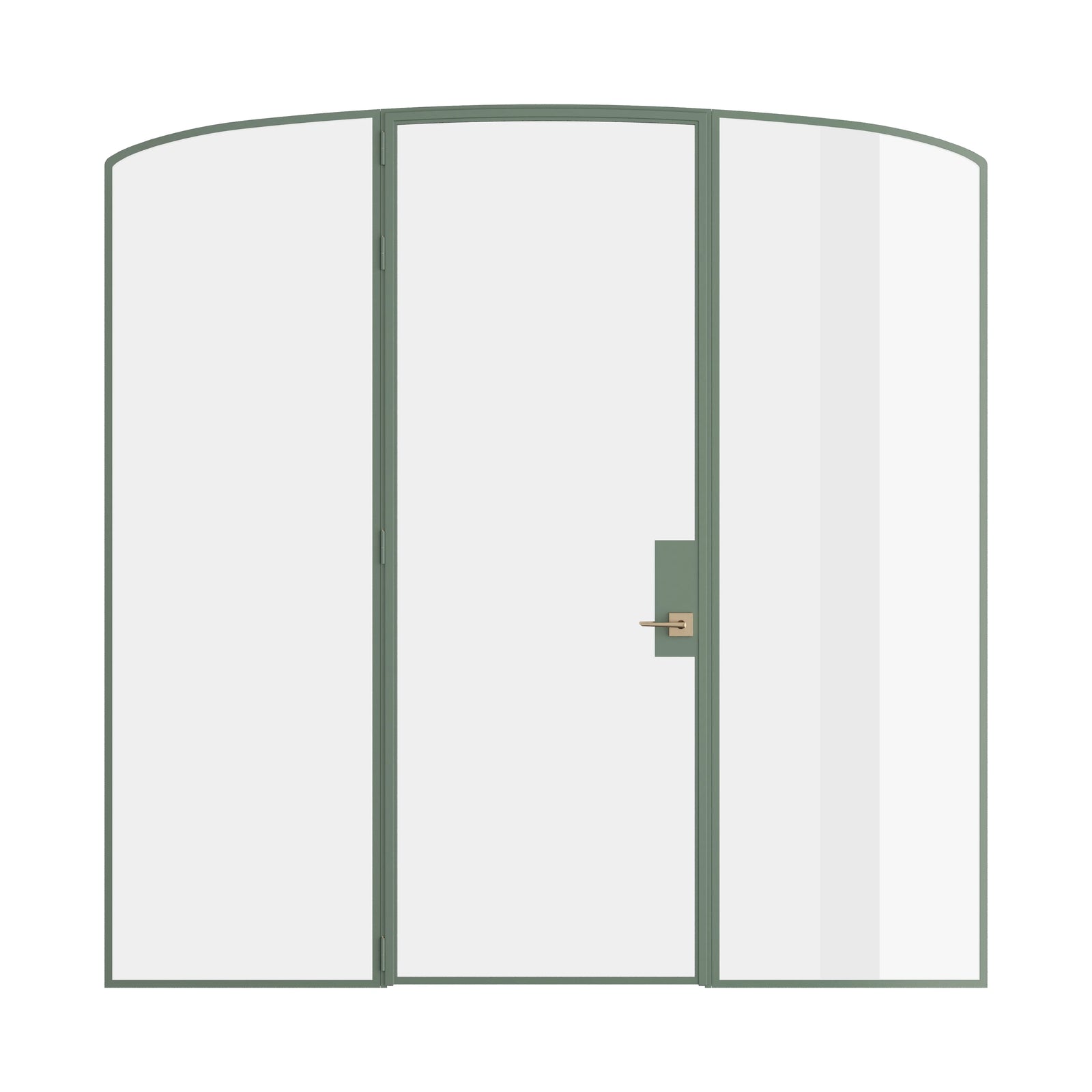 Pinkys Air Lite interior steel door, single, mini arch, with side windows, closed