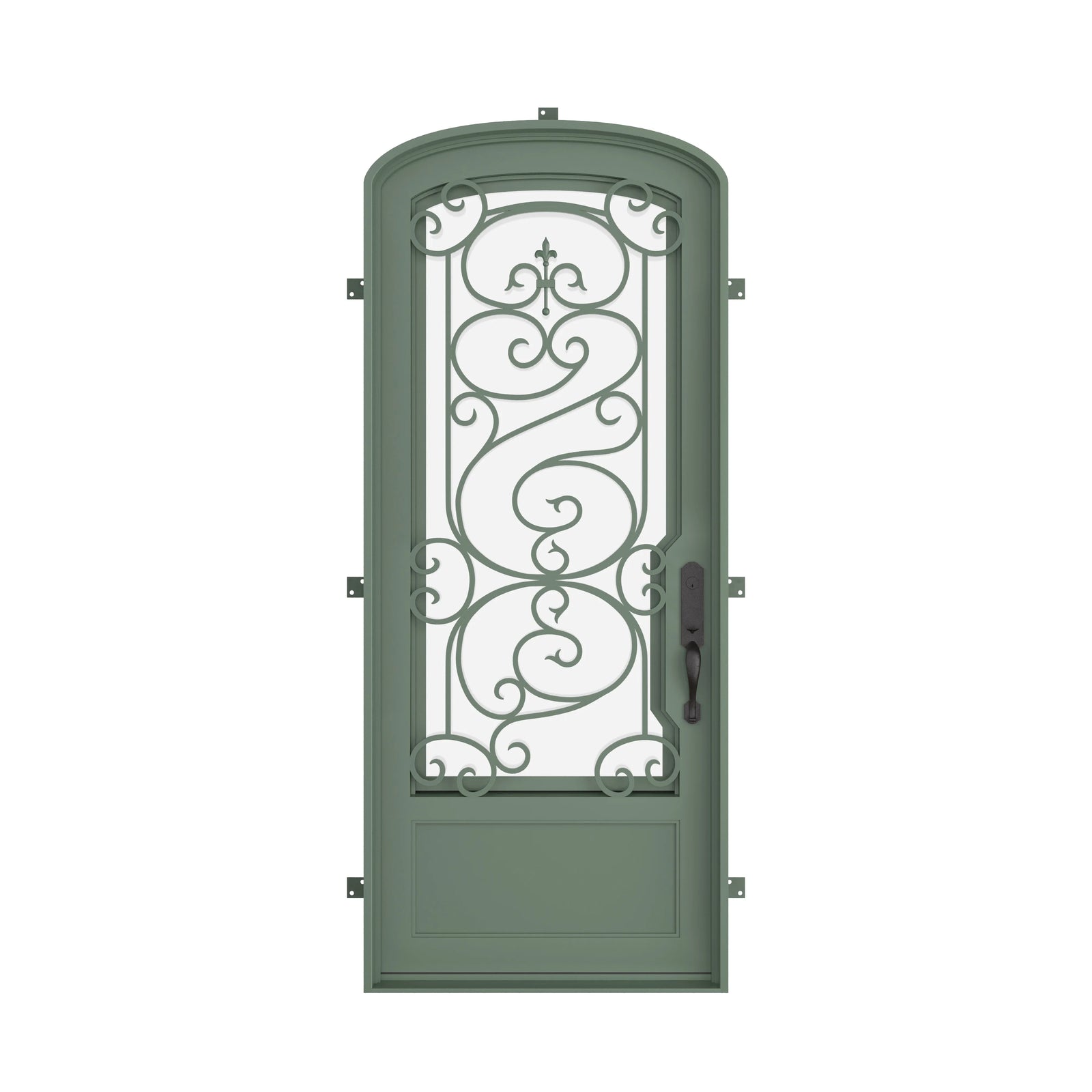 Pinkys Beverly steel door, single, arch, closed