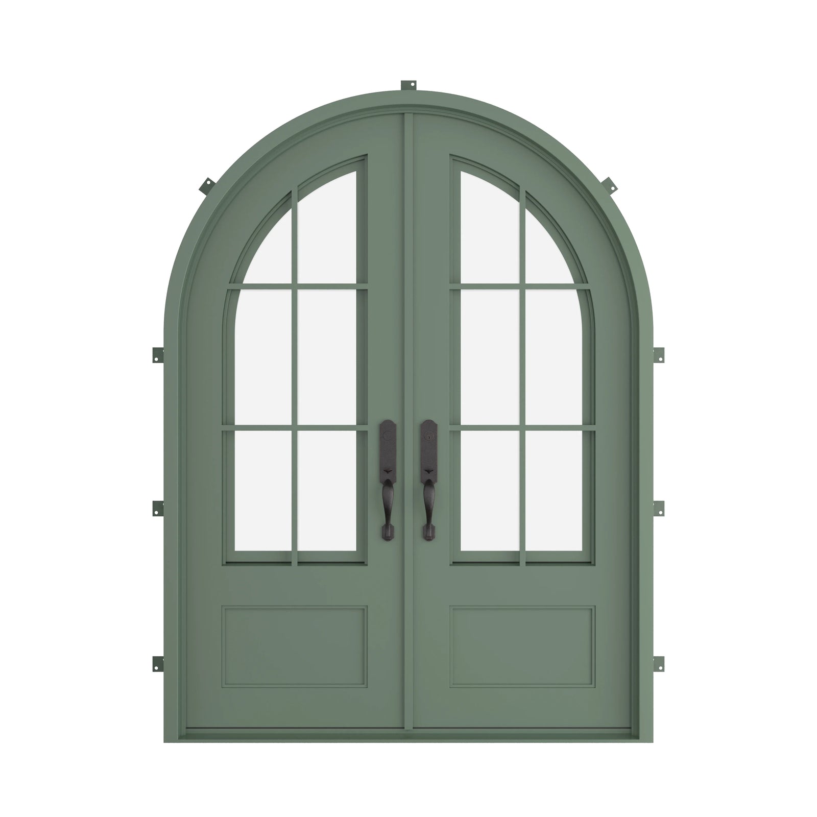 Pinkys Bristol steel door, double, full arch, closed