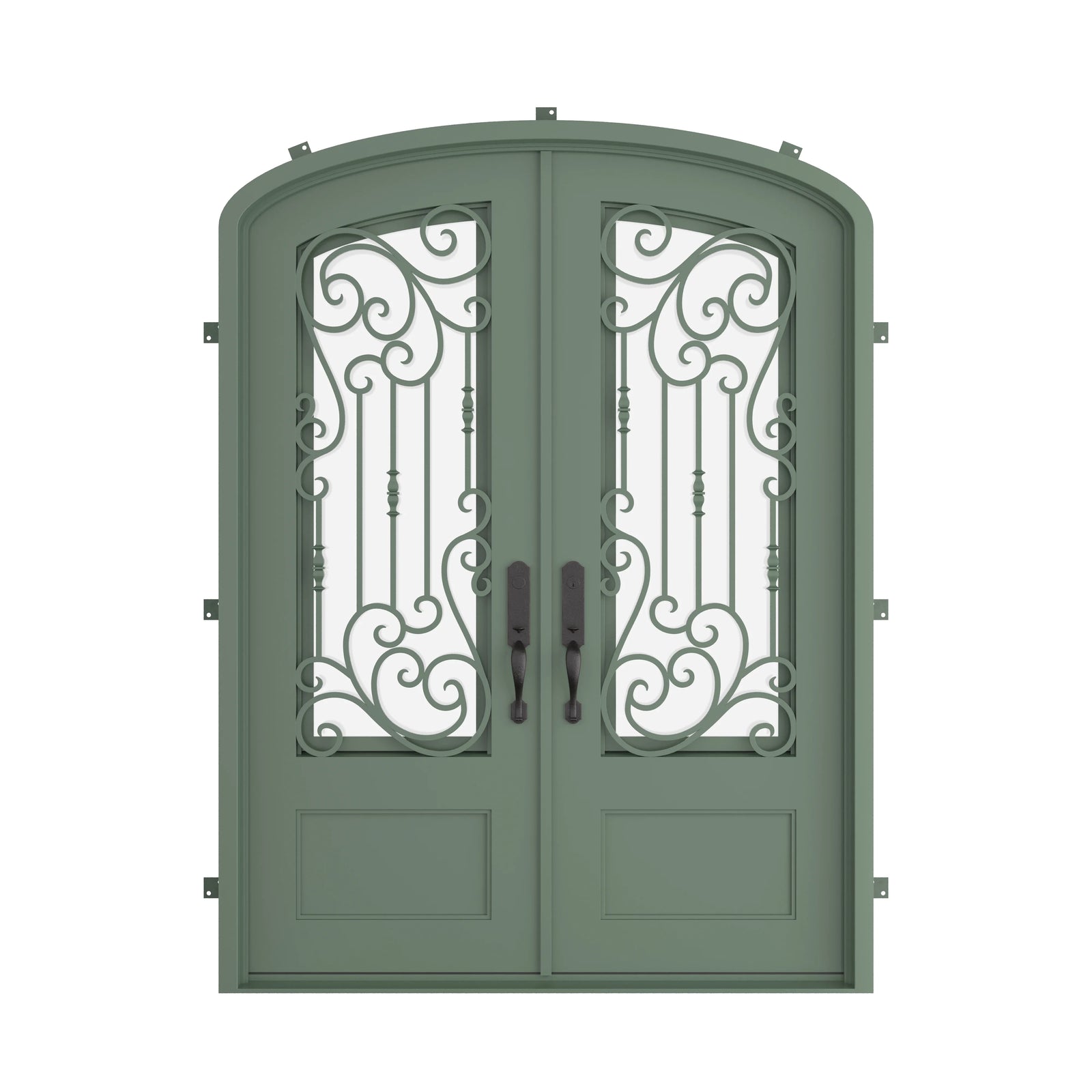 Pinkys Golden Gate steel door, double, mini arch, closed