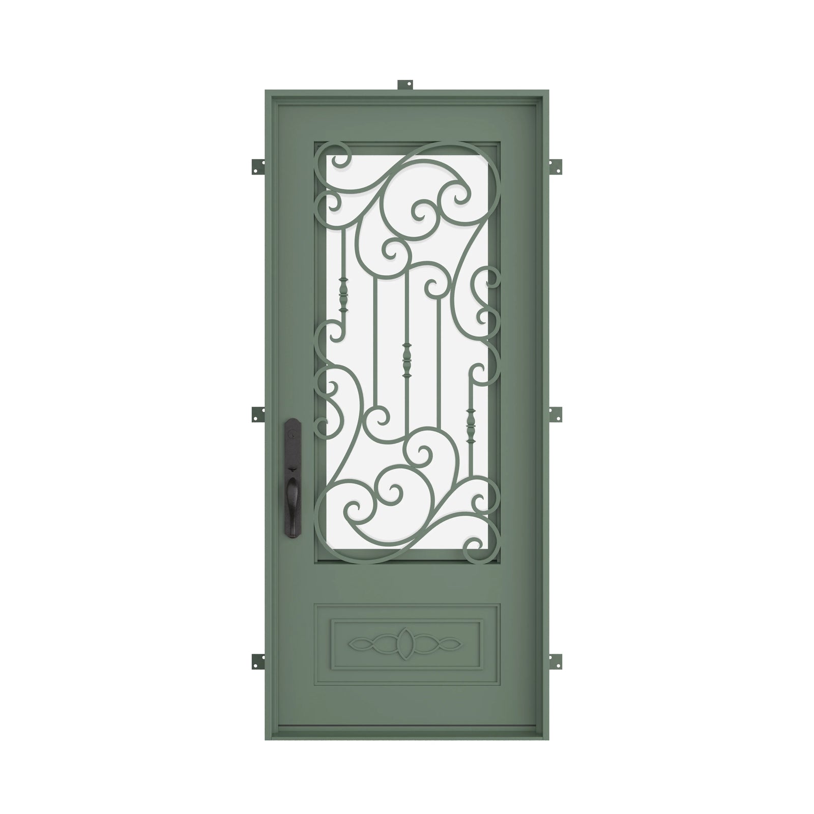 Pinkys Golden Gate steel door, single, flat, closed